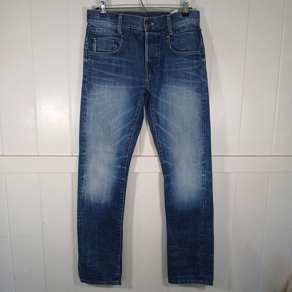 G-Star Raw New Radar Slim Jeans Mens 31x32 Blue GS01 Denim 50740.5203.071 Button